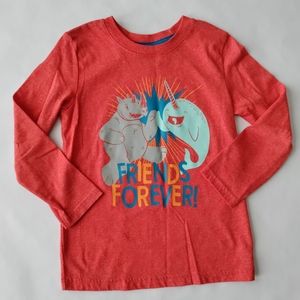 Toddlers Unisex Boys Girls Cat & Jack Orange Long Sleeve Shirt Size 5T